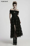 Punk Rave Penelope Steampunk Lace Dress | Gothic Ruffled Chiffon Mesh