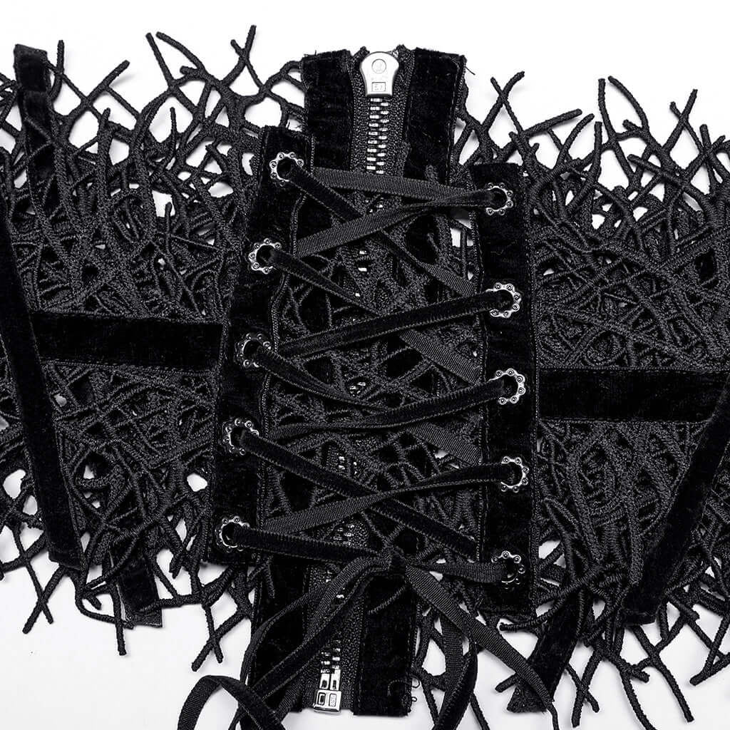 Punk Rave Bracken Waist Clincher – Withered Vine Fabric Corset Belt