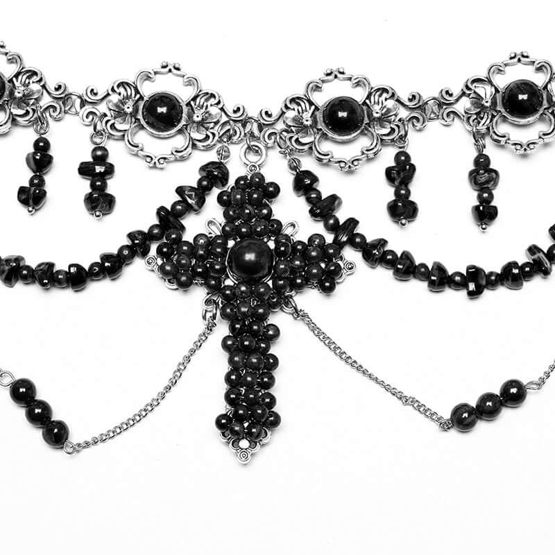 Kate's Clothing Punk Rave Steampunk Cross Necklace with Alloy Chains