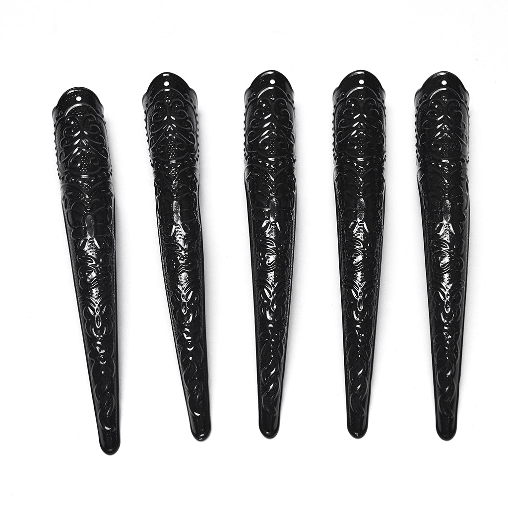 Punk Rave Fluffy Goth Gloves – Opera Length Mesh with Faux Fur Claws