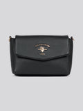U.S. Polo Assn. Womens Stanford Flap Crossbody Bag in Black