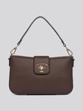U.S. Polo Assn. Womens Stanford Baguette Bag in Dark Brown