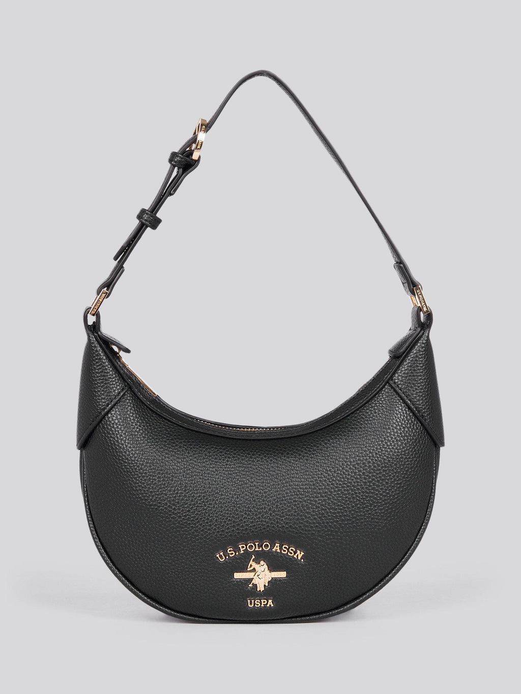 U.S. Polo Assn. Womens Stanford Small Hobo Bag in Black