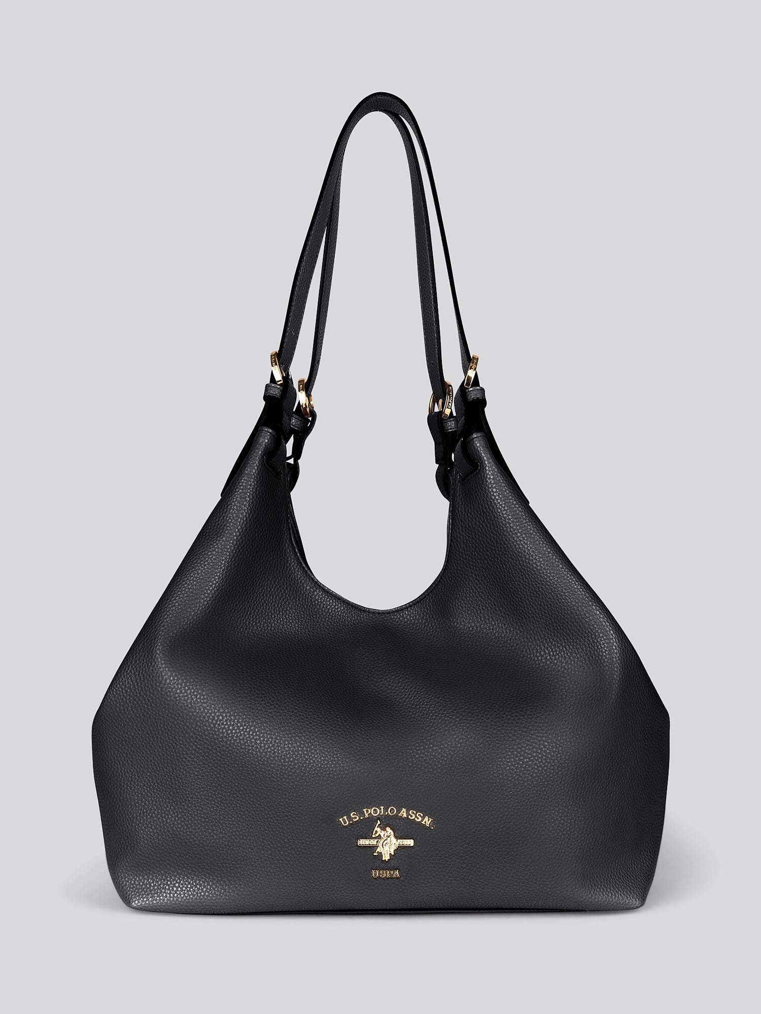 U.S. Polo Assn. Womens Stanford Large Handle Bag Black