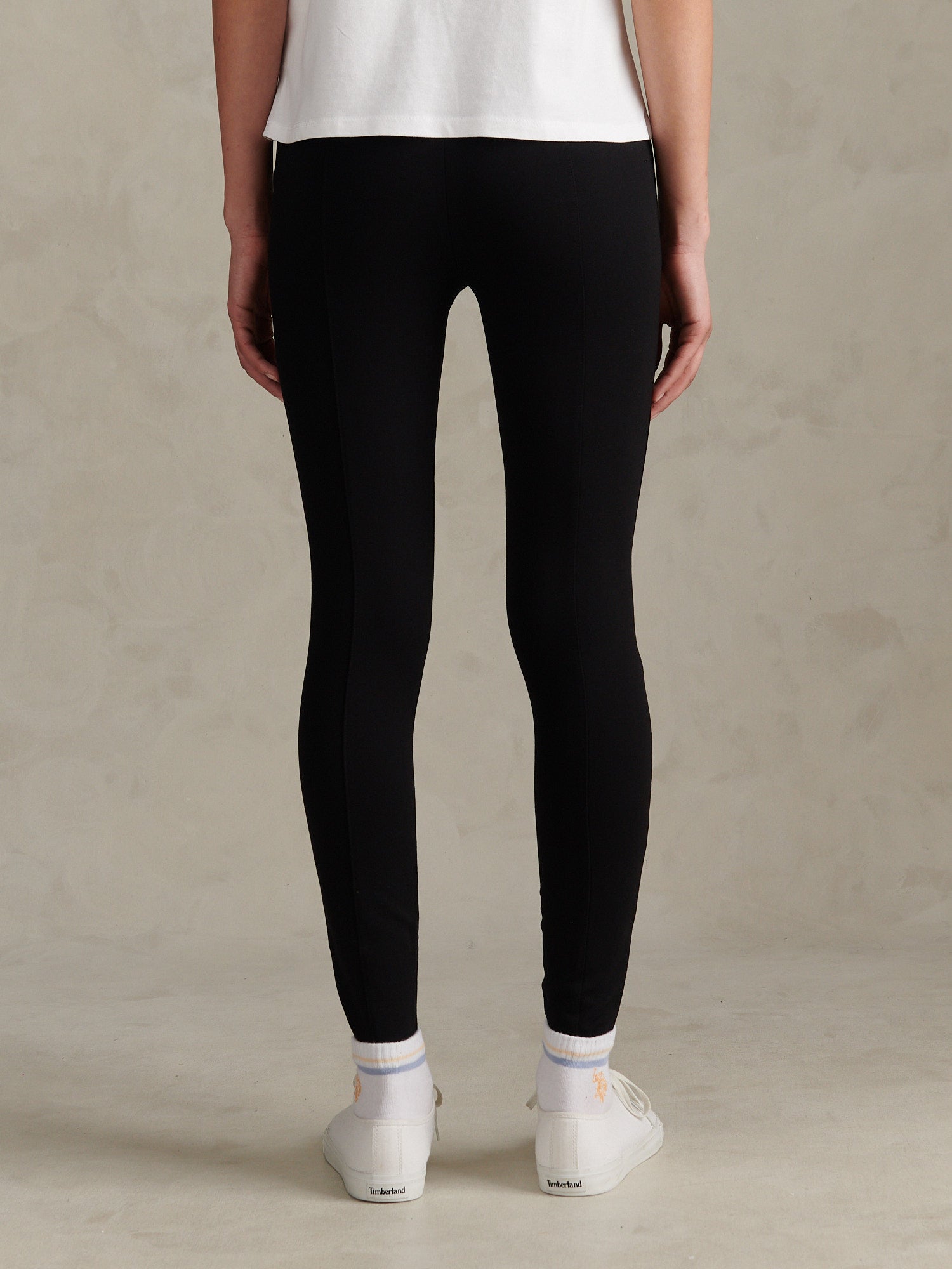 Womens Elastic Waistband Legging Black