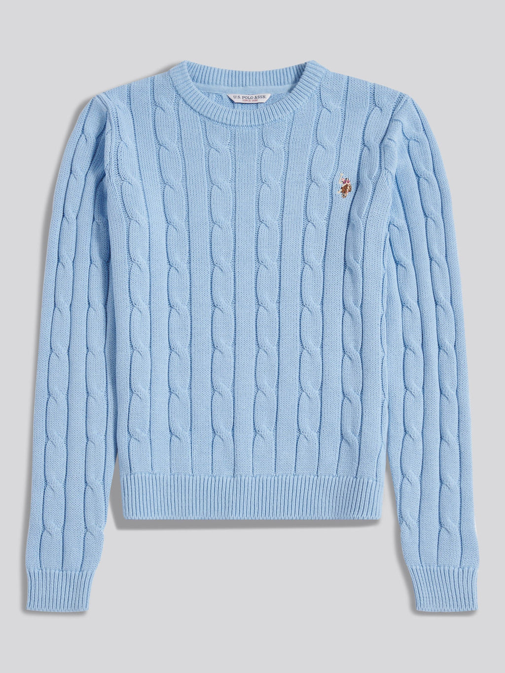 Womens Crew Neck Cable Jumper Open Air