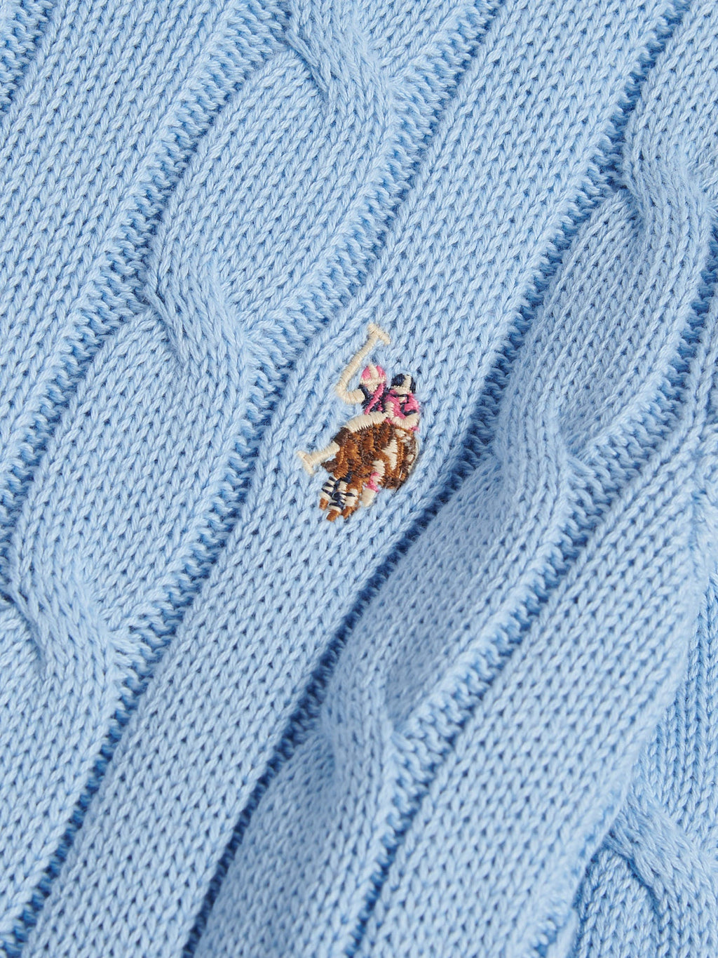 Womens Crew Neck Cable Jumper Open Air