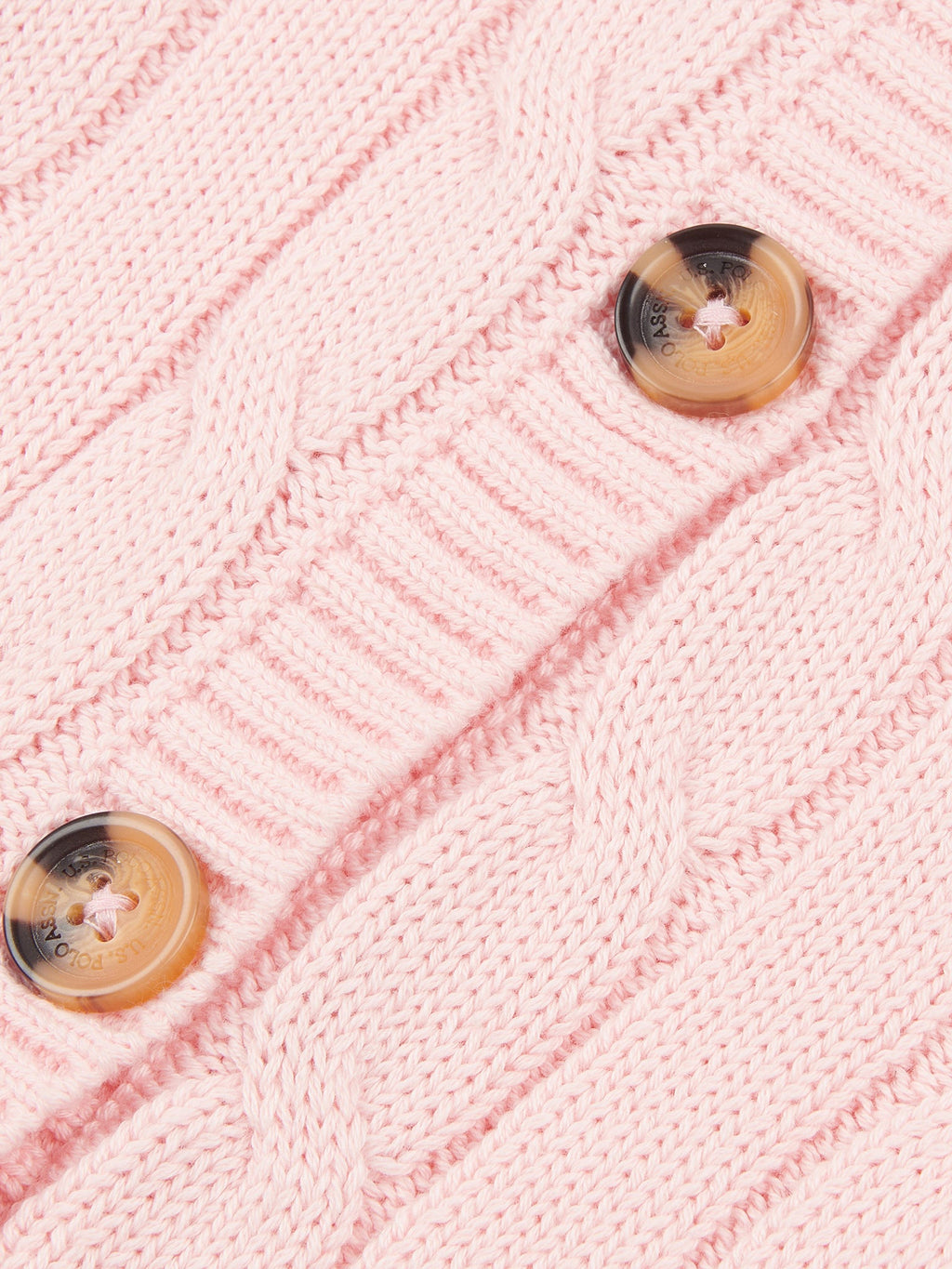 Womens Cable Knit Cardigan Crystal Rose