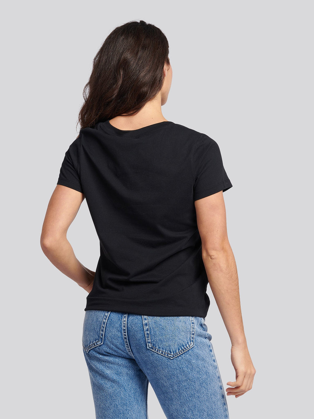 Womens V-Neck T-Shirt Black