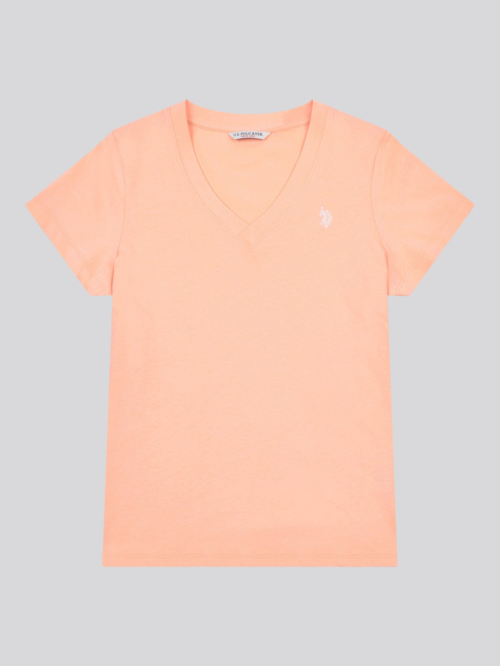 Womens V-Neck T-Shirt Peach Nectar