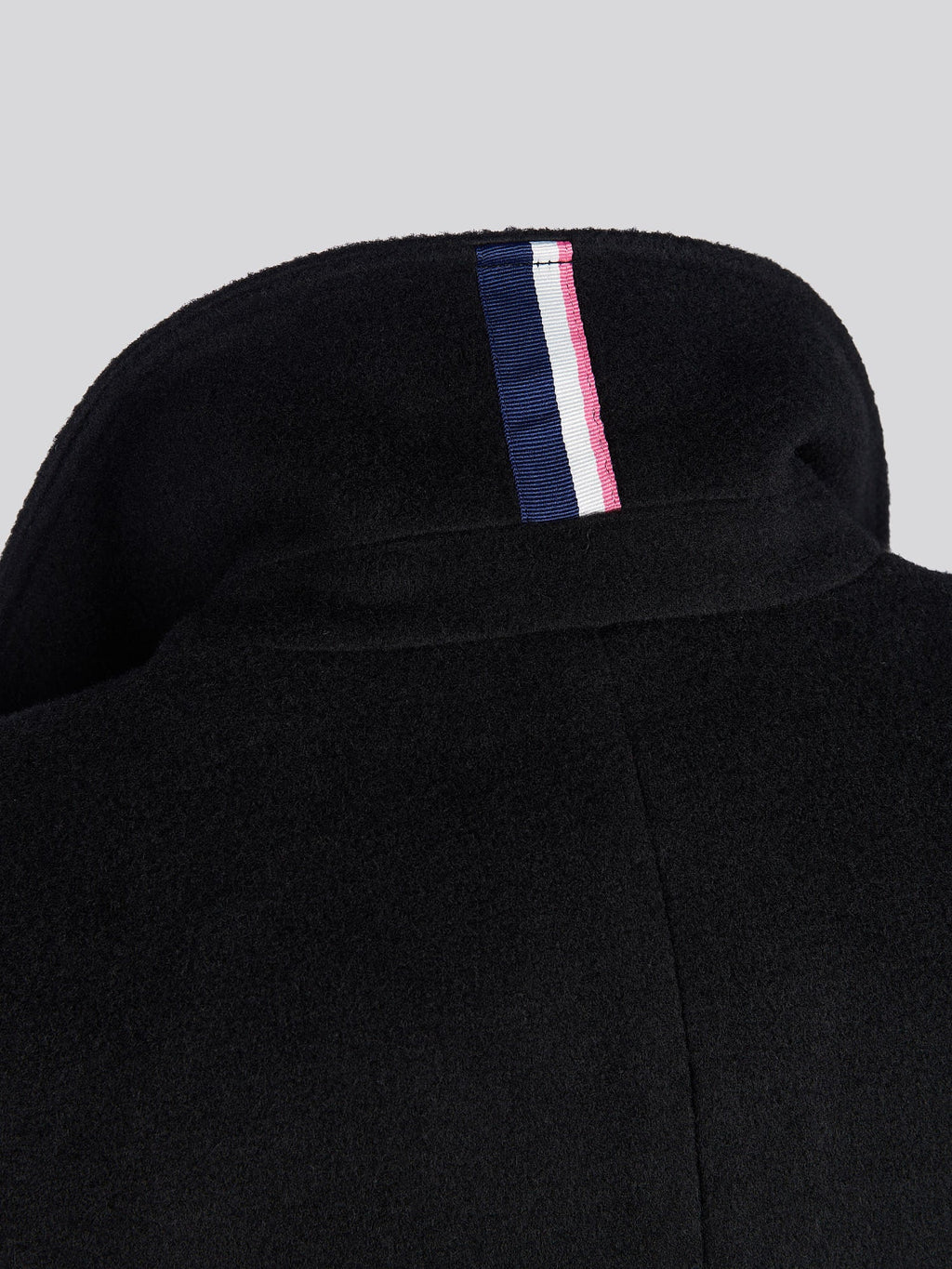 Womens Wool Blend Double Breasted Coat in Black