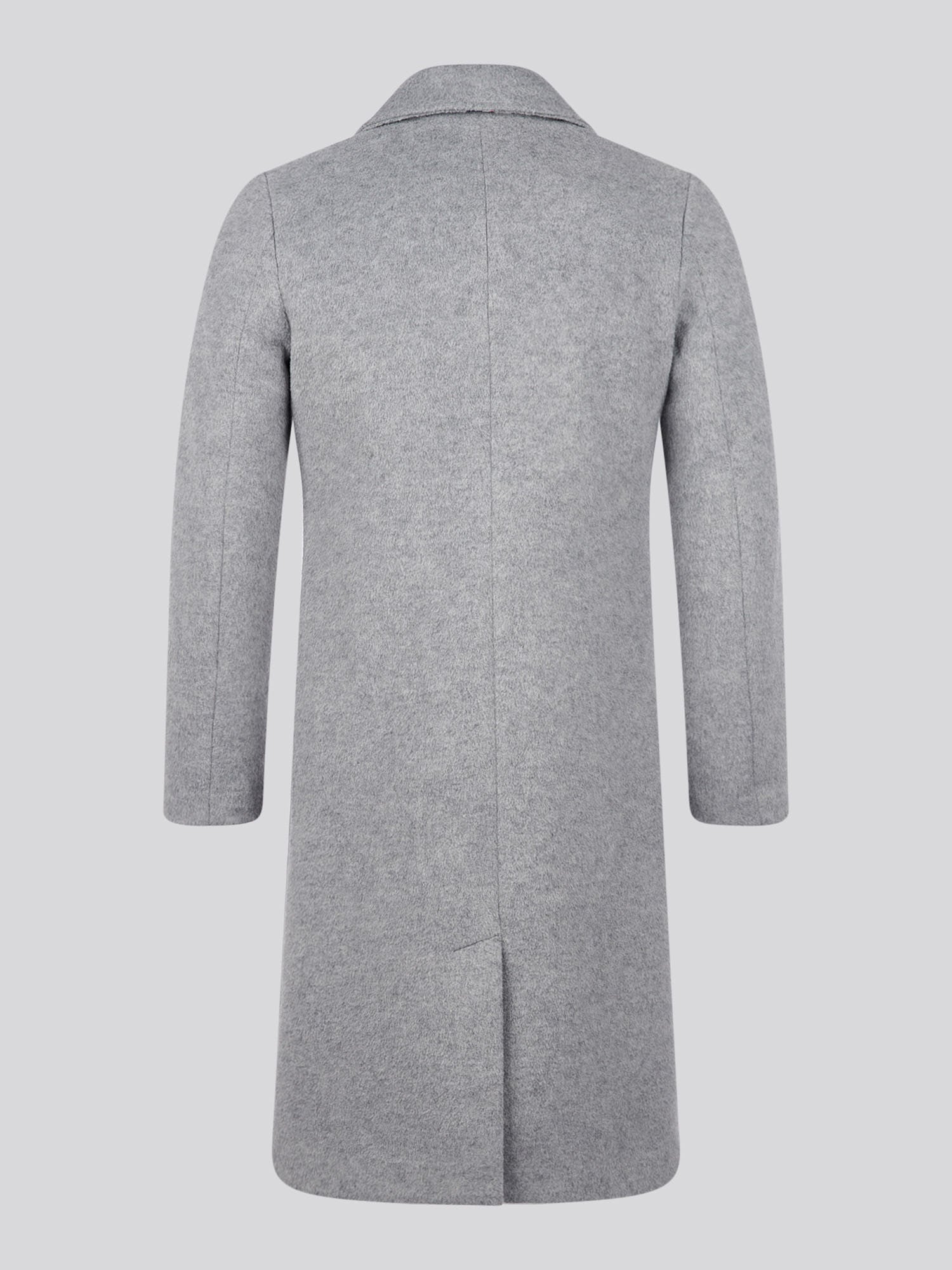 Womens Wool Blend Double Breasted Coat in Silver Filigree
