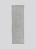 Womens Hanging Signature Cable Knit Scarf in Pearl Grey Marl