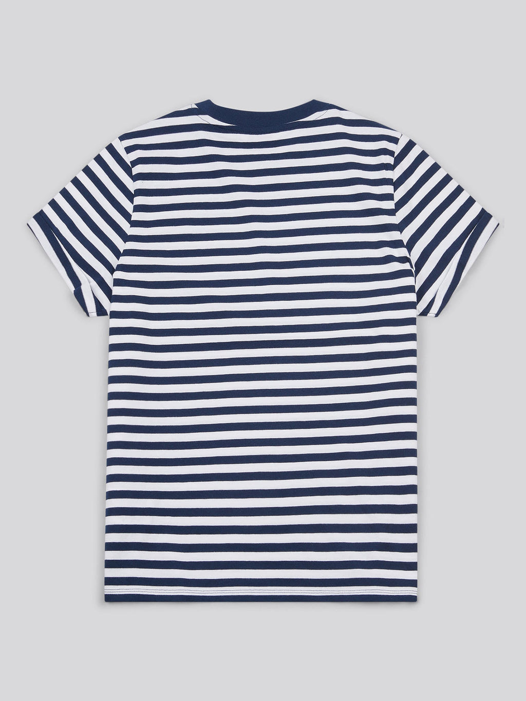 Womens Stripe Crew Neck T-Shirt Navy Iris