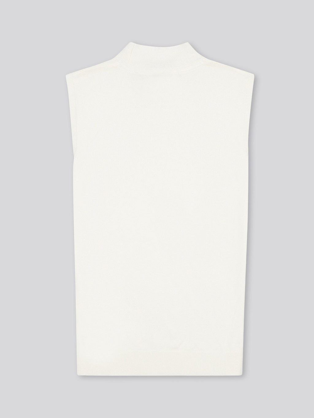 Womens Mock Neck Sleeveless Knit Marshmallow