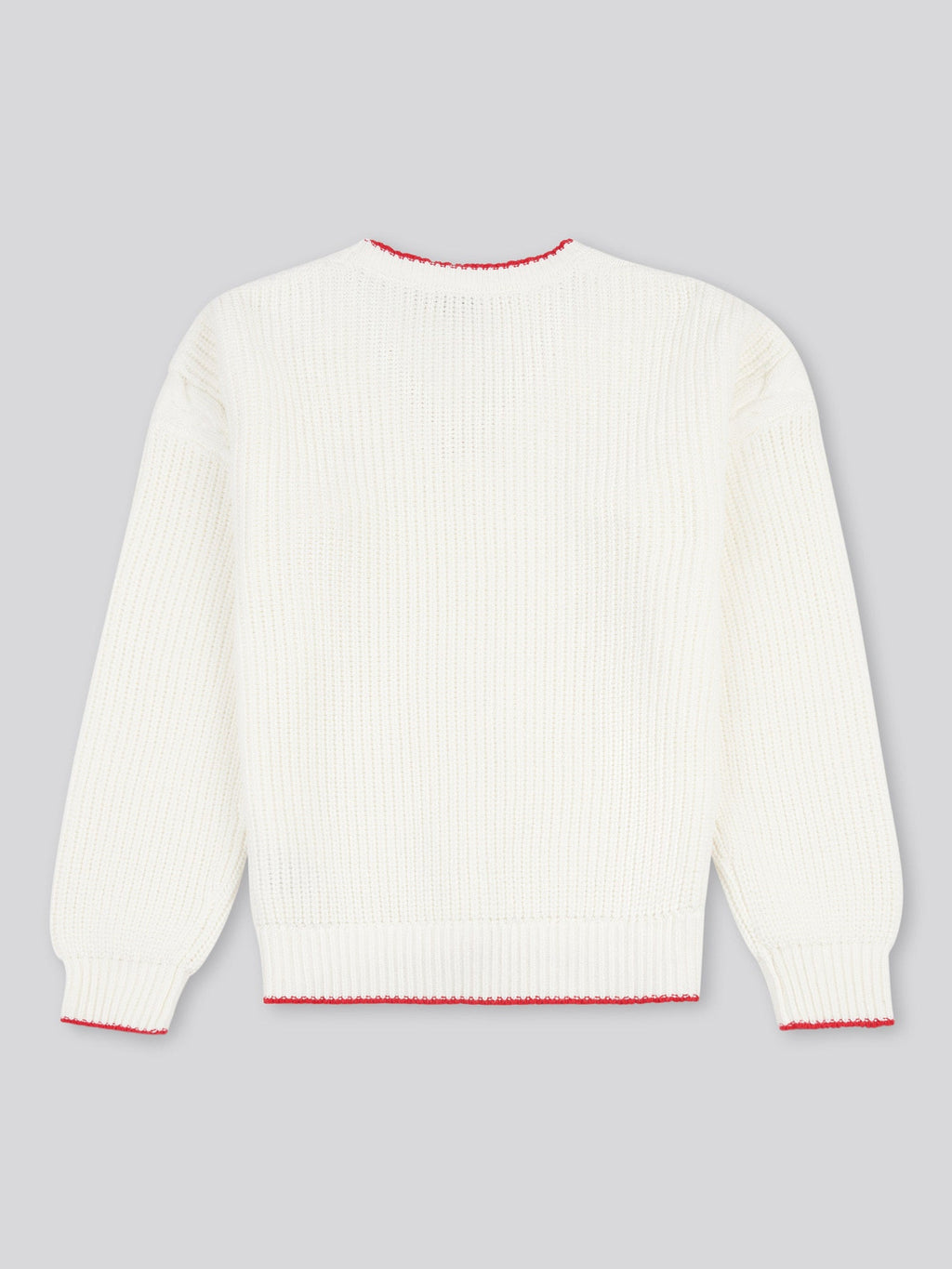 Womens Braid Cable Cricket Jumper in Marshmallow