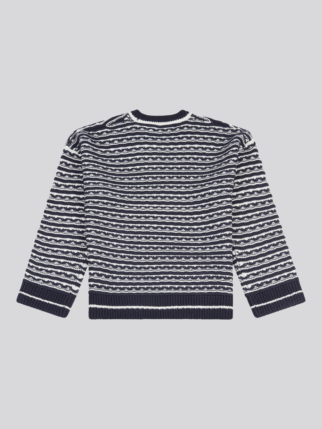 Womens Textured Stripe Jumper in Navy Iris