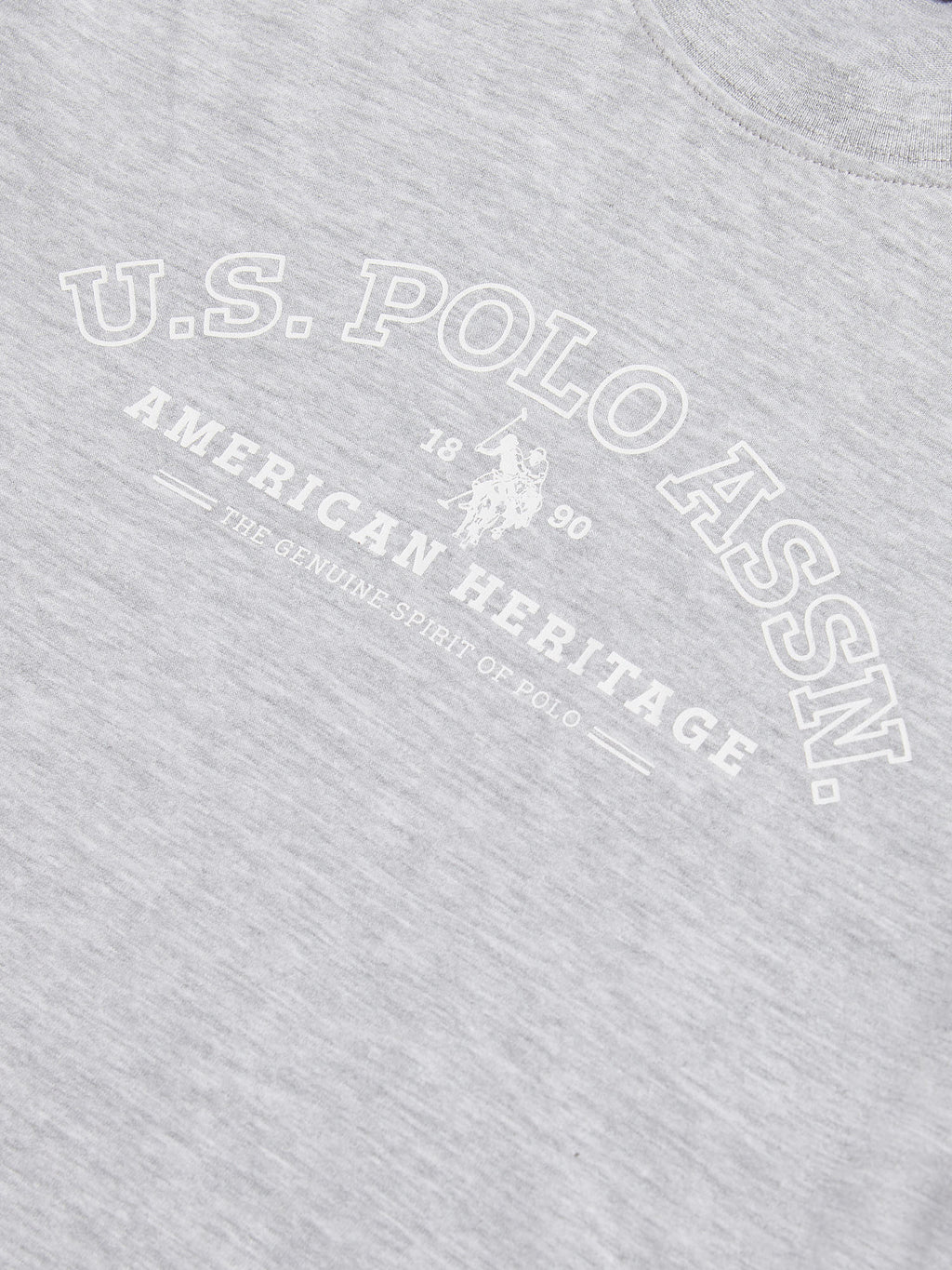 Womens Arc Graphic T-Shirt in Pearl Grey Marl