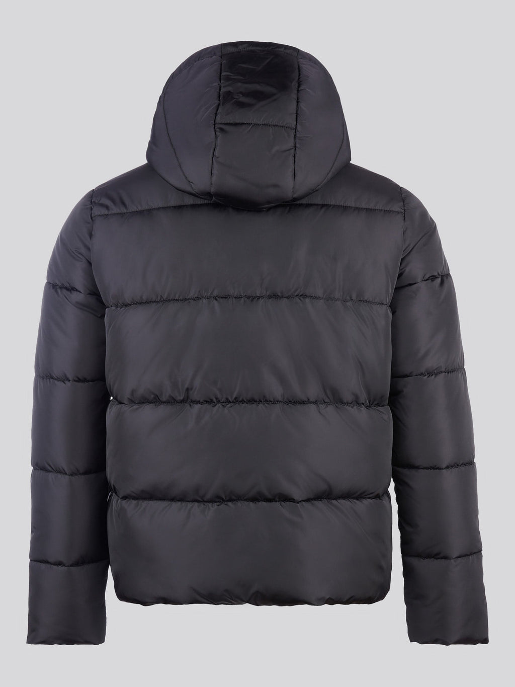 Womens Sateen Puffer Jacket in Black