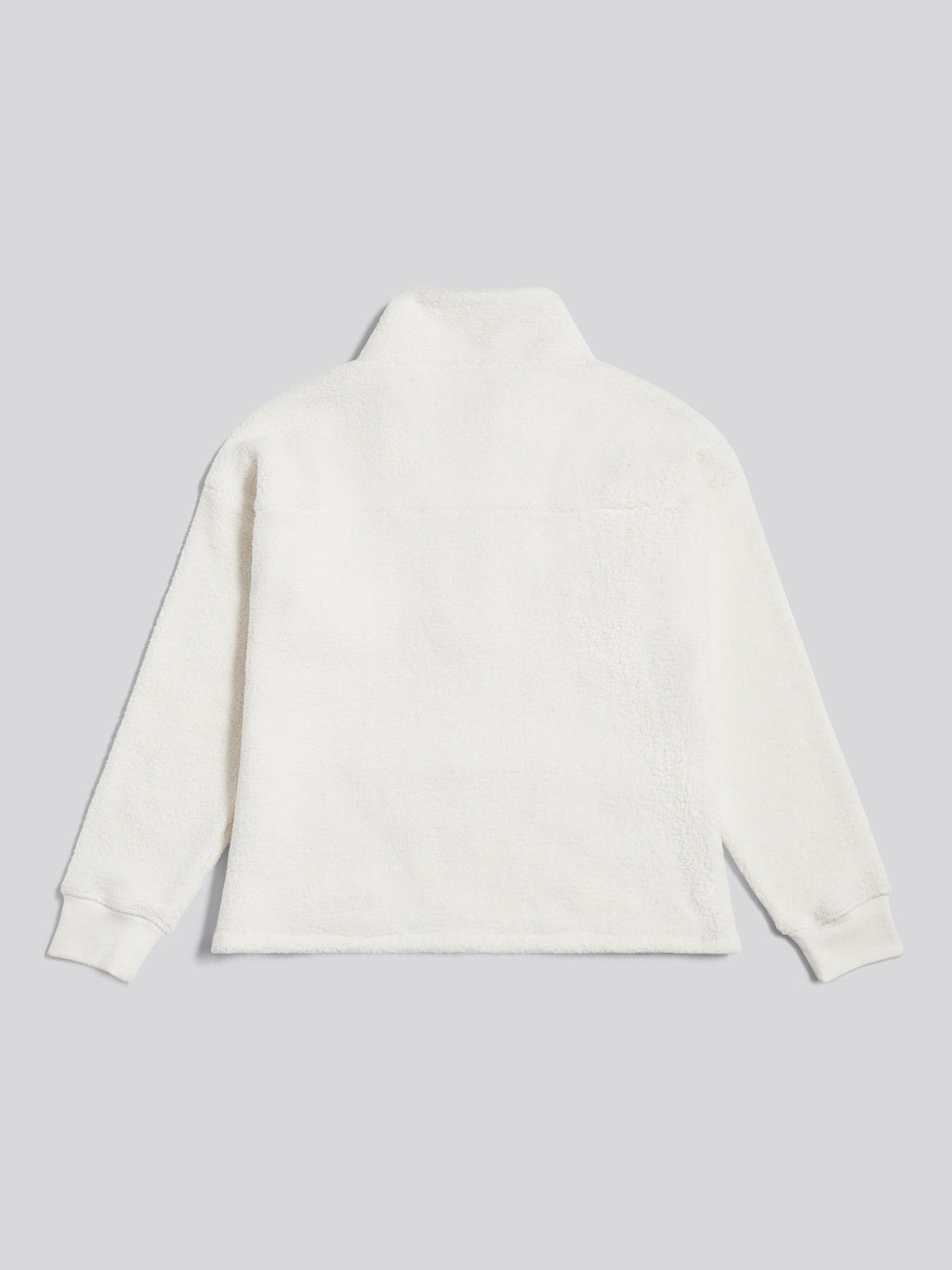 Womens Double Horsemen Borg 1/4 Zip in Marshmallow