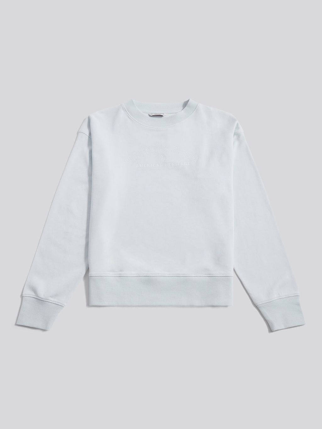 Womens Arc Graphic Crew Sweat in Ballad Blue