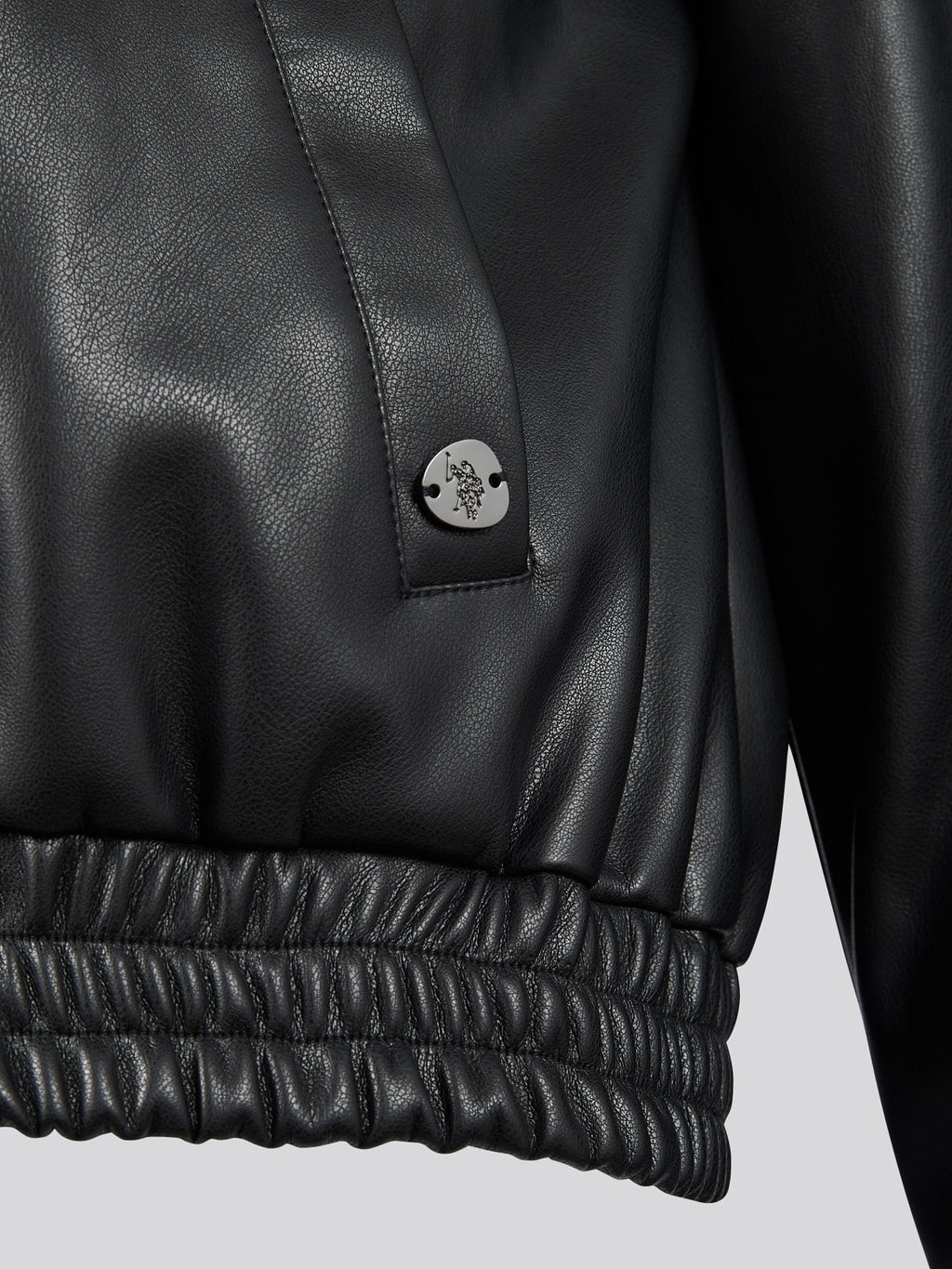 Womens Biker Bomber Jacket in Black