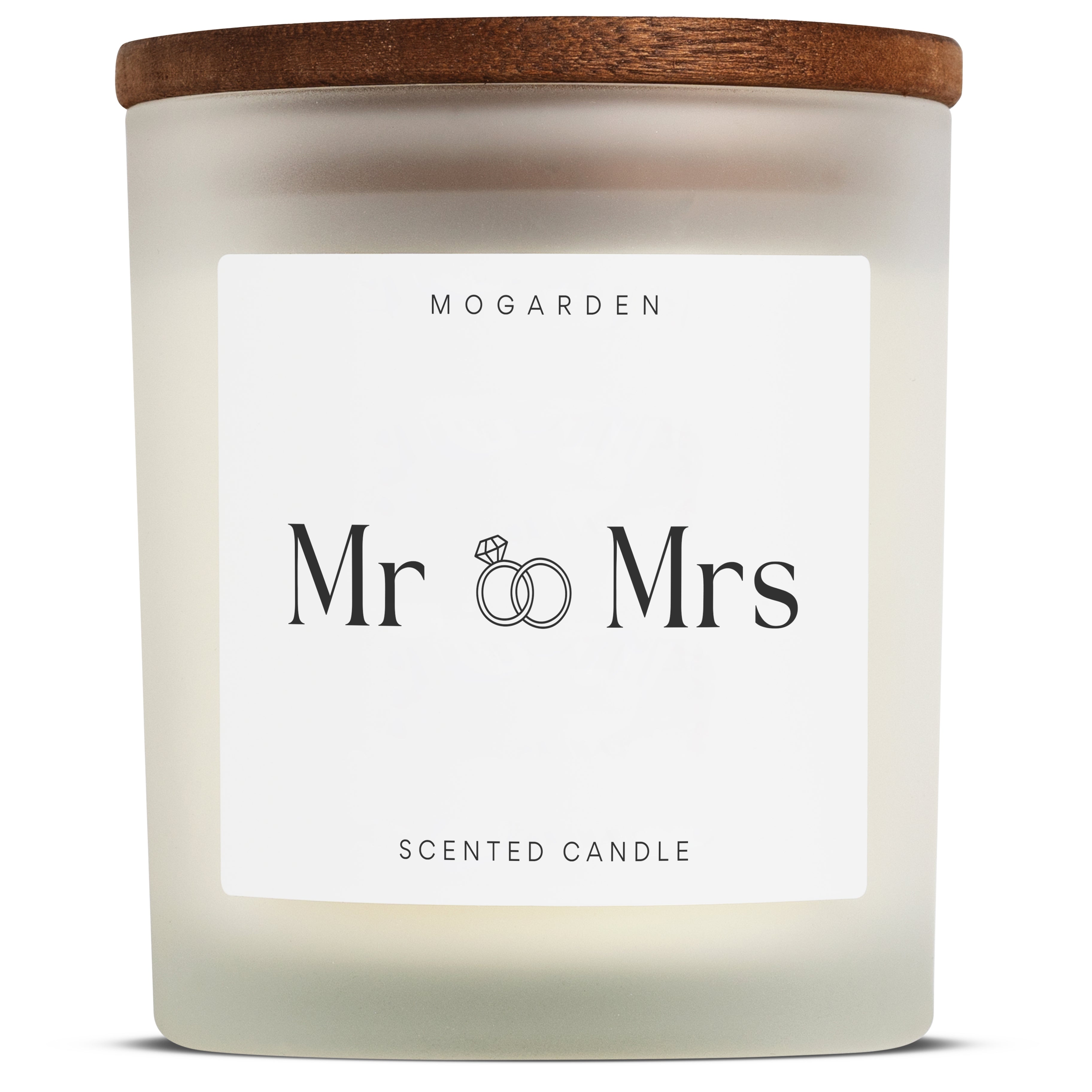 Mogarden Wedding Candle – Luxury Vanilla Soy Wax Mr & Mrs Gift
