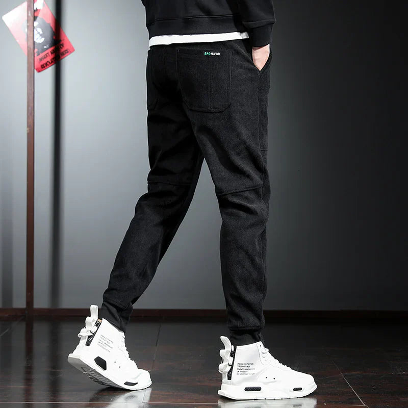 Men’s Corduroy Cargo Pants – Casual Retro Trousers