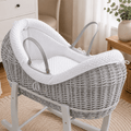 For Your Little One White Dimple Moses Basket Bedding Set | 2 Piece