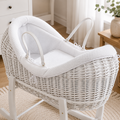 For Your Little One Wicker Pod Deluxe Moses Basket with Mattress
