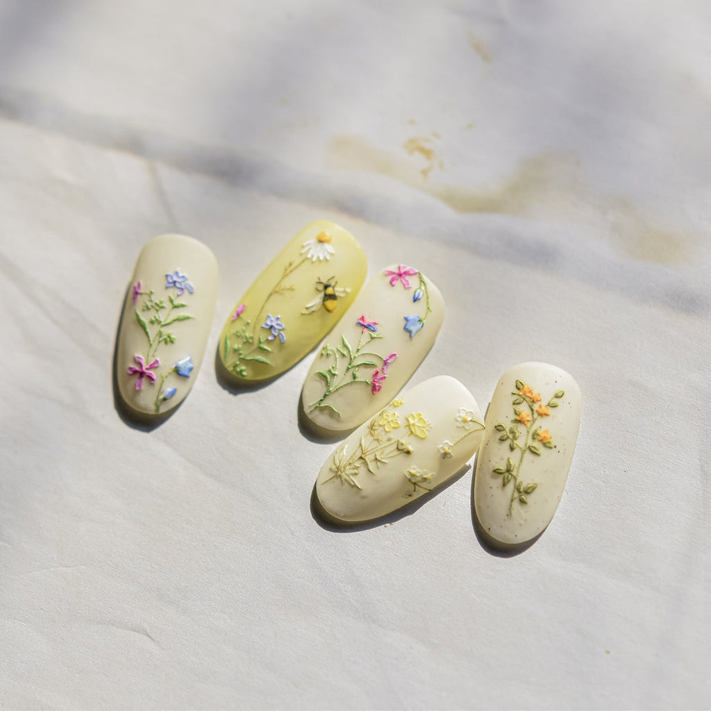 LuLuFun Studio Spring Wild Flower Nail Deco Stickers - Floral Nail Art