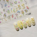 LuLuFun Studio Spring Wild Flower Nail Deco Stickers - Floral Nail Art