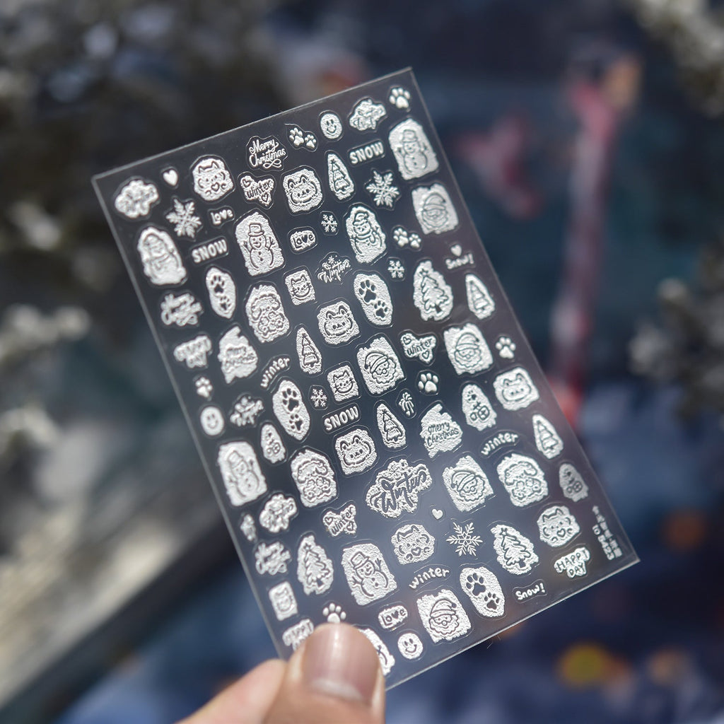 LuLuFun Studio Snow Nail Deco Stickers – Ultra-Thin DIY Manicure Decals