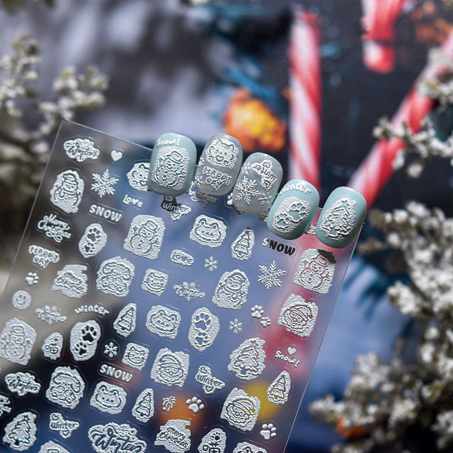 LuLuFun Studio Snow Nail Deco Stickers – Ultra-Thin DIY Manicure Decals