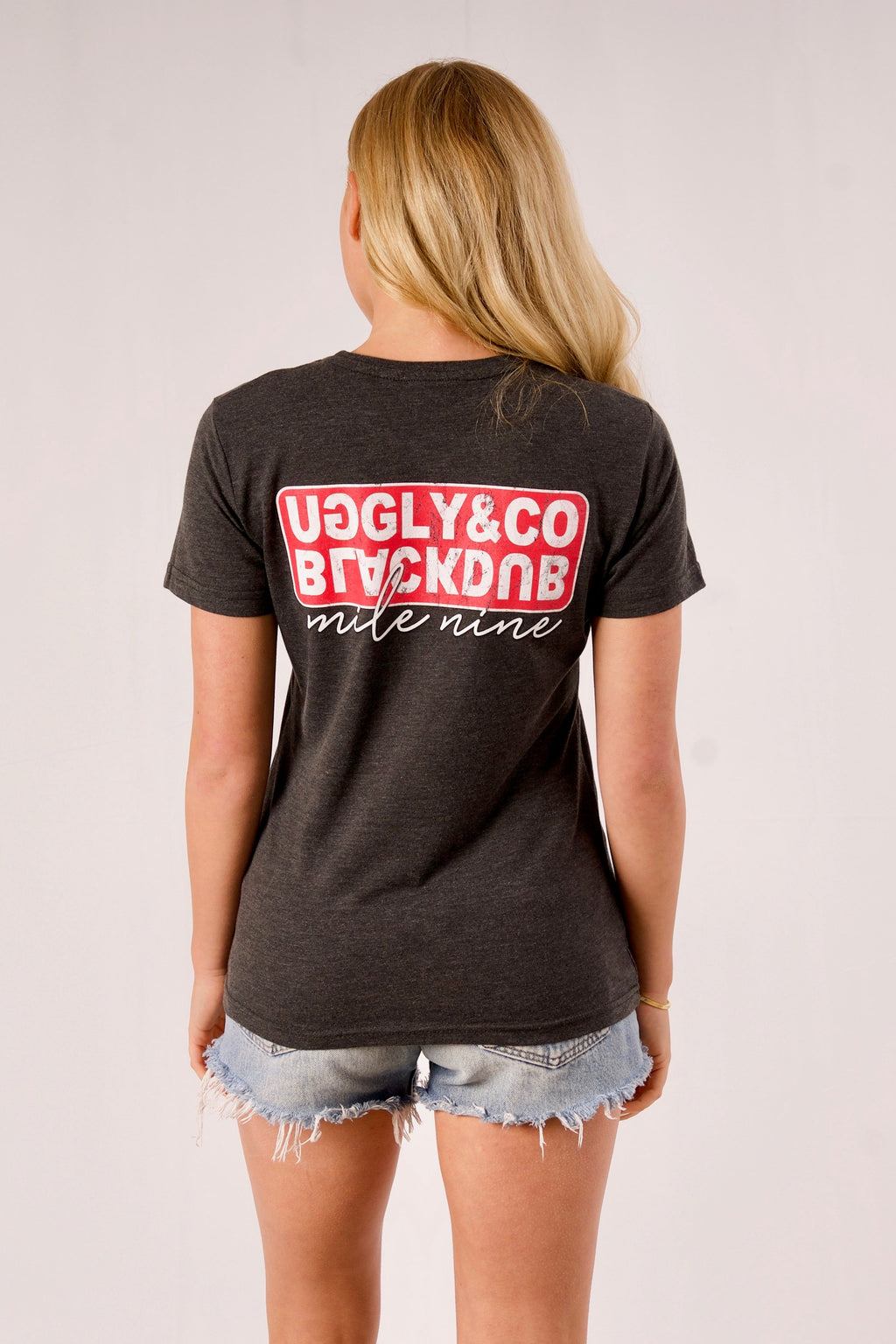 Uggly and Co x Black Dub Motorcycle Graphic Tee – Grey Cotton Fitted