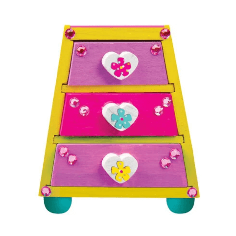 Wood Worx DIY Wooden Jewellery Box Craft Kit - Decorate Your Own