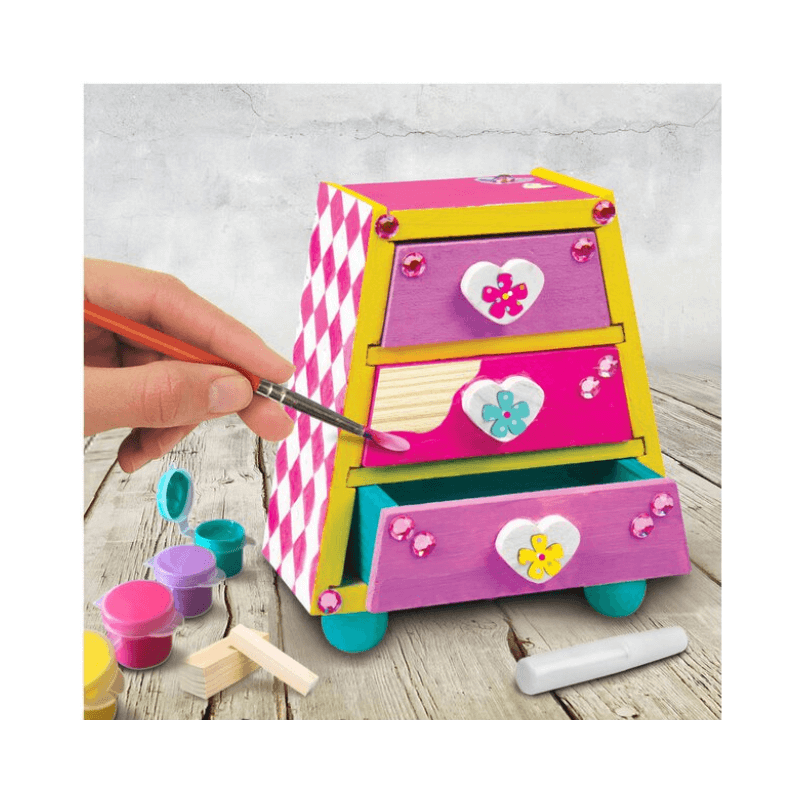 Wood Worx DIY Wooden Jewellery Box Craft Kit - Decorate Your Own