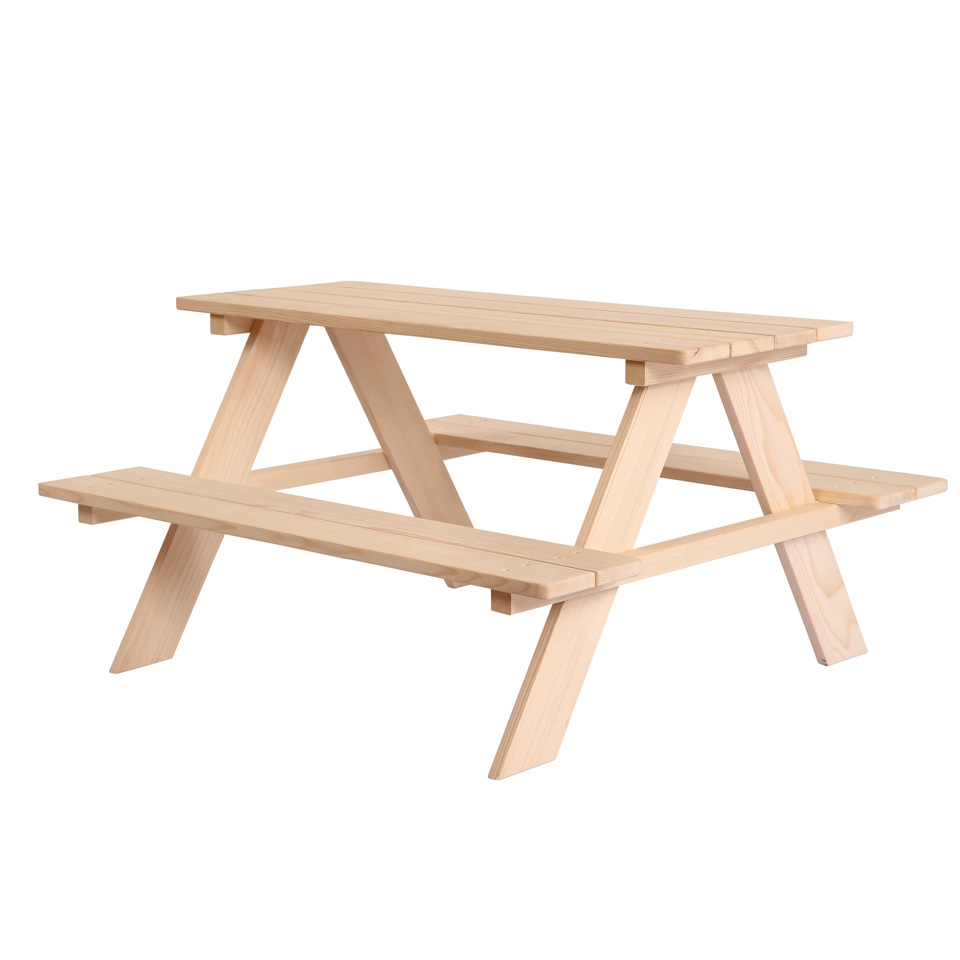 Kub Kids 3-in-1 Wooden Picnic Table With Removable Trays
