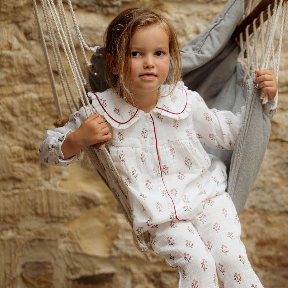 Blue Paisley Organic Muslin Pyjamas