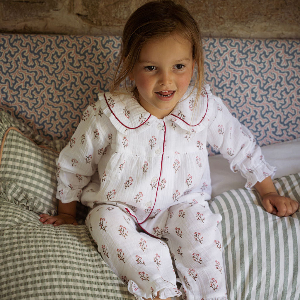 Blue Paisley Organic Muslin Pyjamas