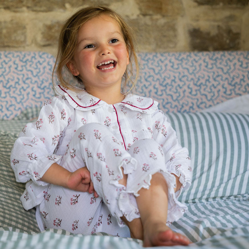 Blue Paisley Organic Muslin Pyjamas