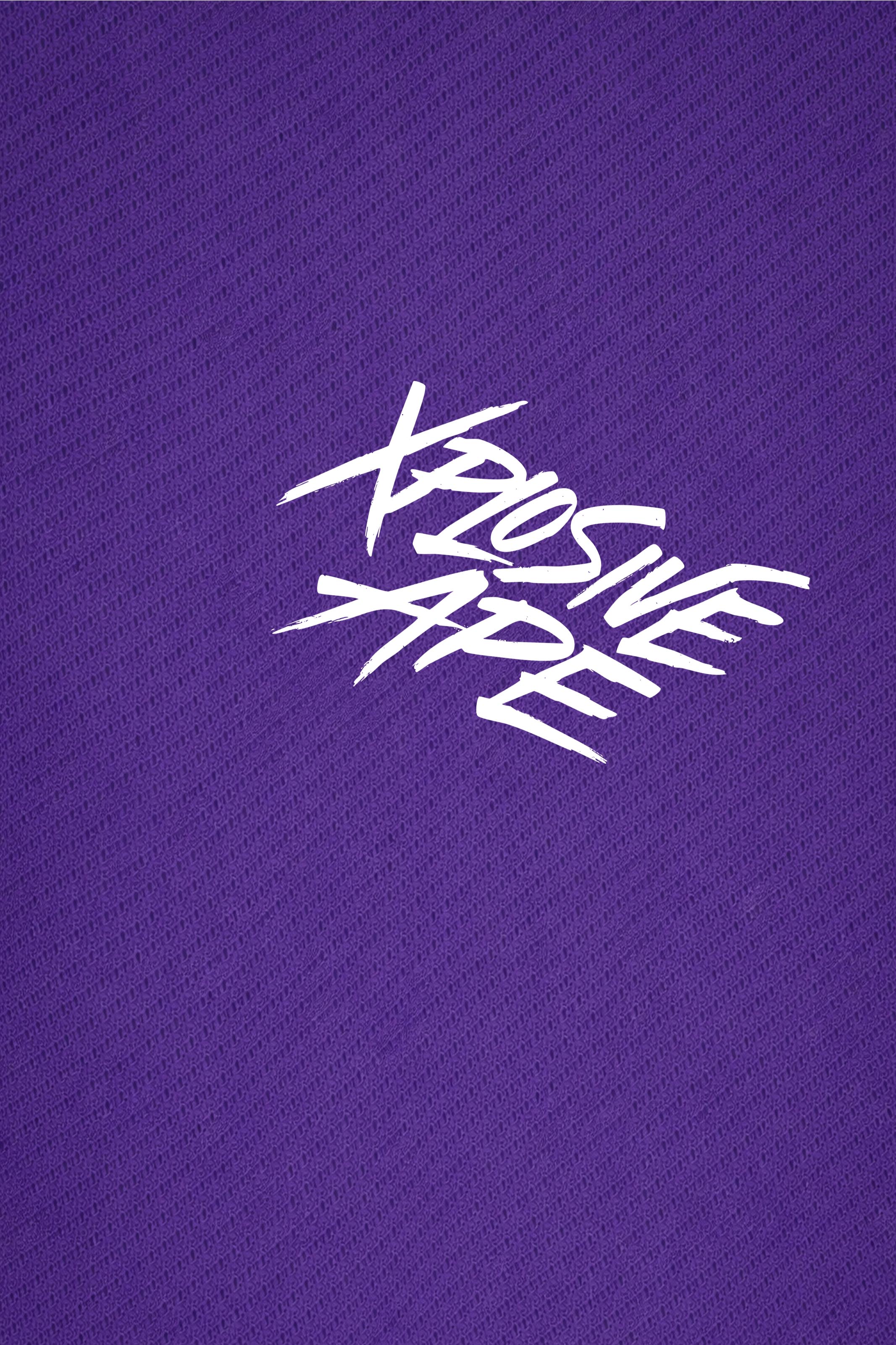 XAPE Classic Brush Script X Tech Tee - Purple