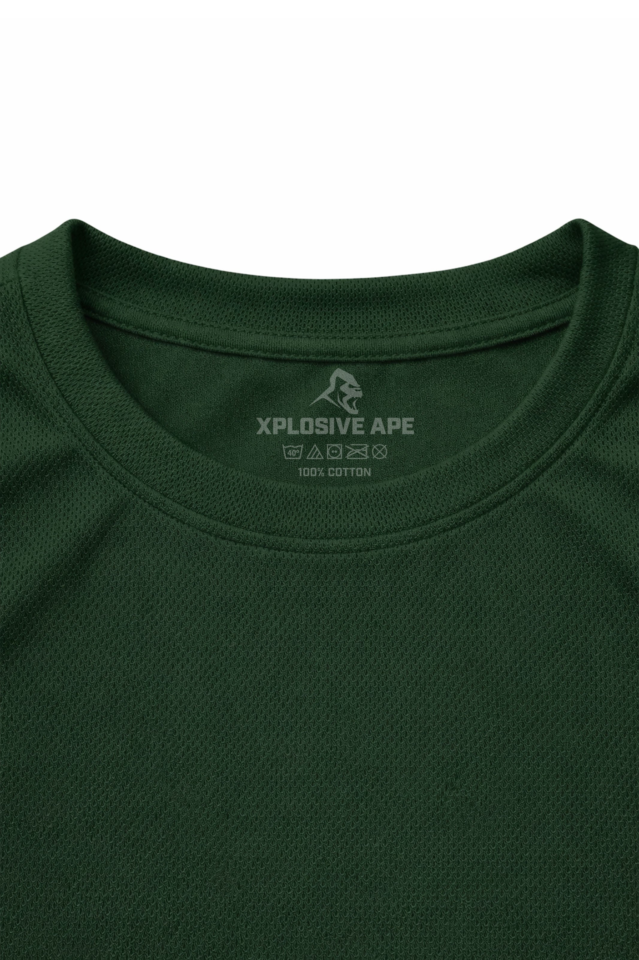 XAPE Classic Stencil Logo X Tech Tee - Forest Green