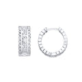 Laura Ashley Paisley Lace Hoop Earrings – Silver Plated Floral Hoops