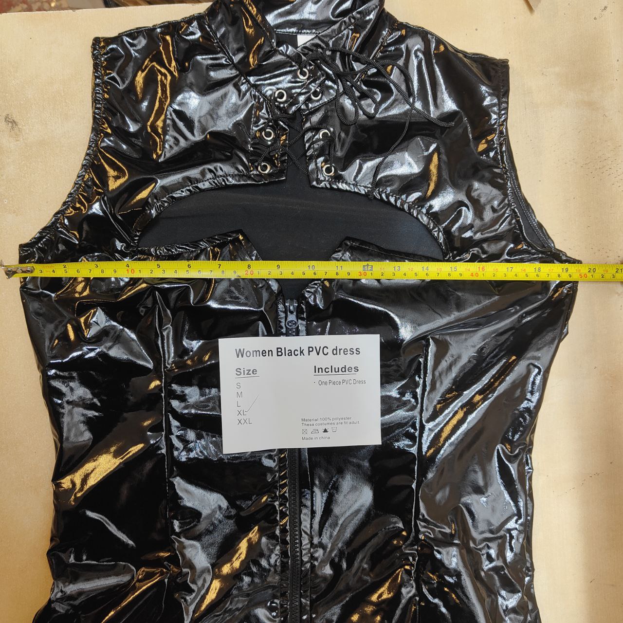Massive Discounts Black PVC Wet-Look Mini Dress – Sexy Clubwear Outfit