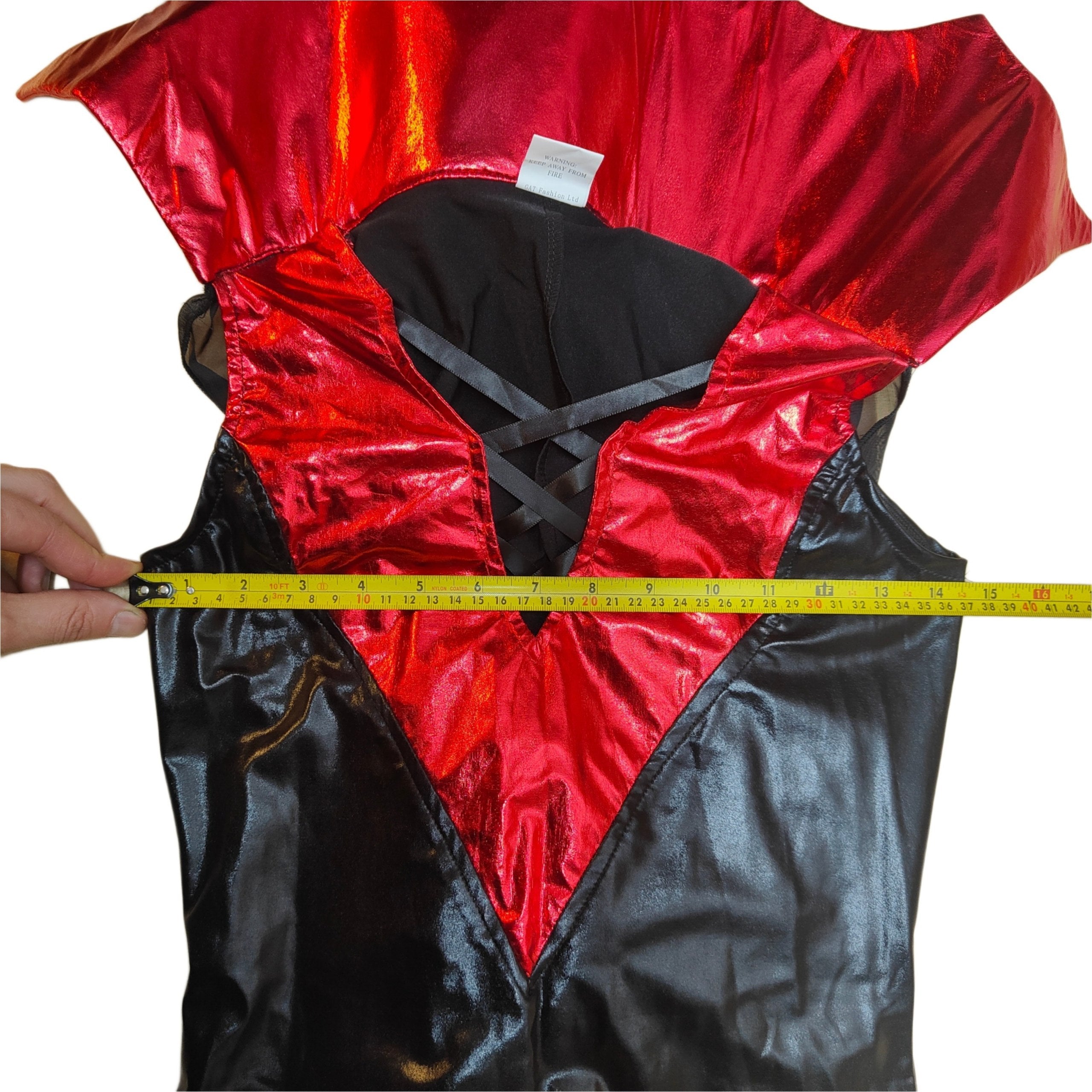 Massive Discounts Ladies Vampire Costume – Black PVC Dress & Cape