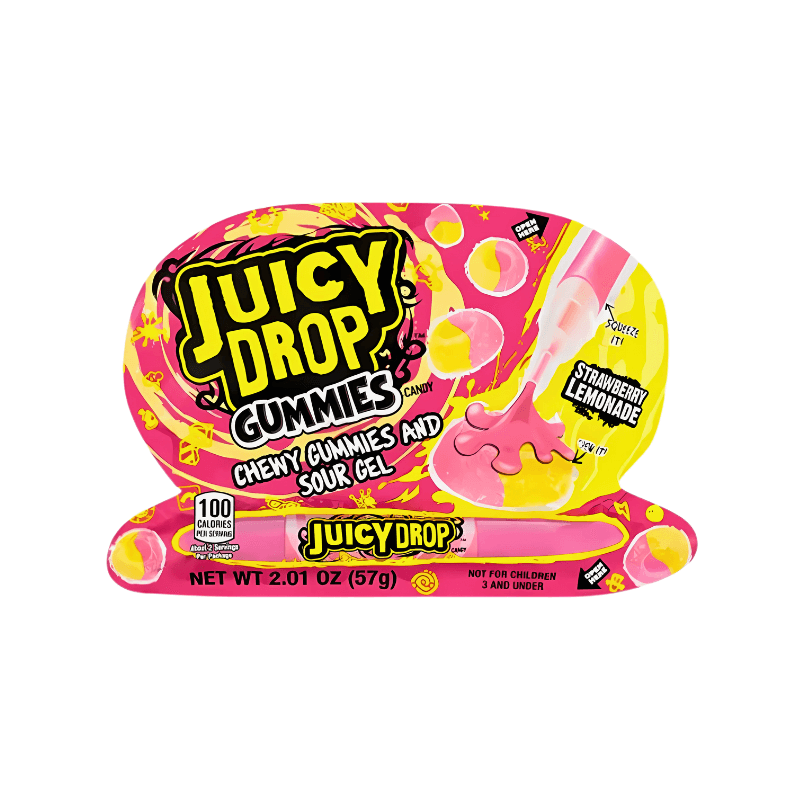Juicy Drop Xtreme Gummies & Sour Gel – Strawberry Lemonade Candy