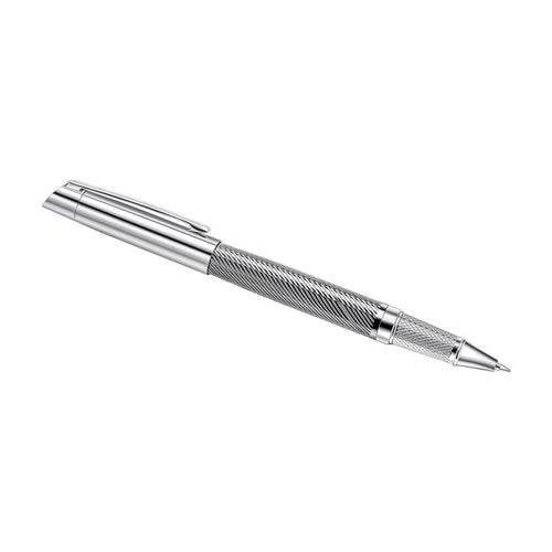 Fred Bennett Stainless Steel Ballpoint Pen in Leather Gift Case