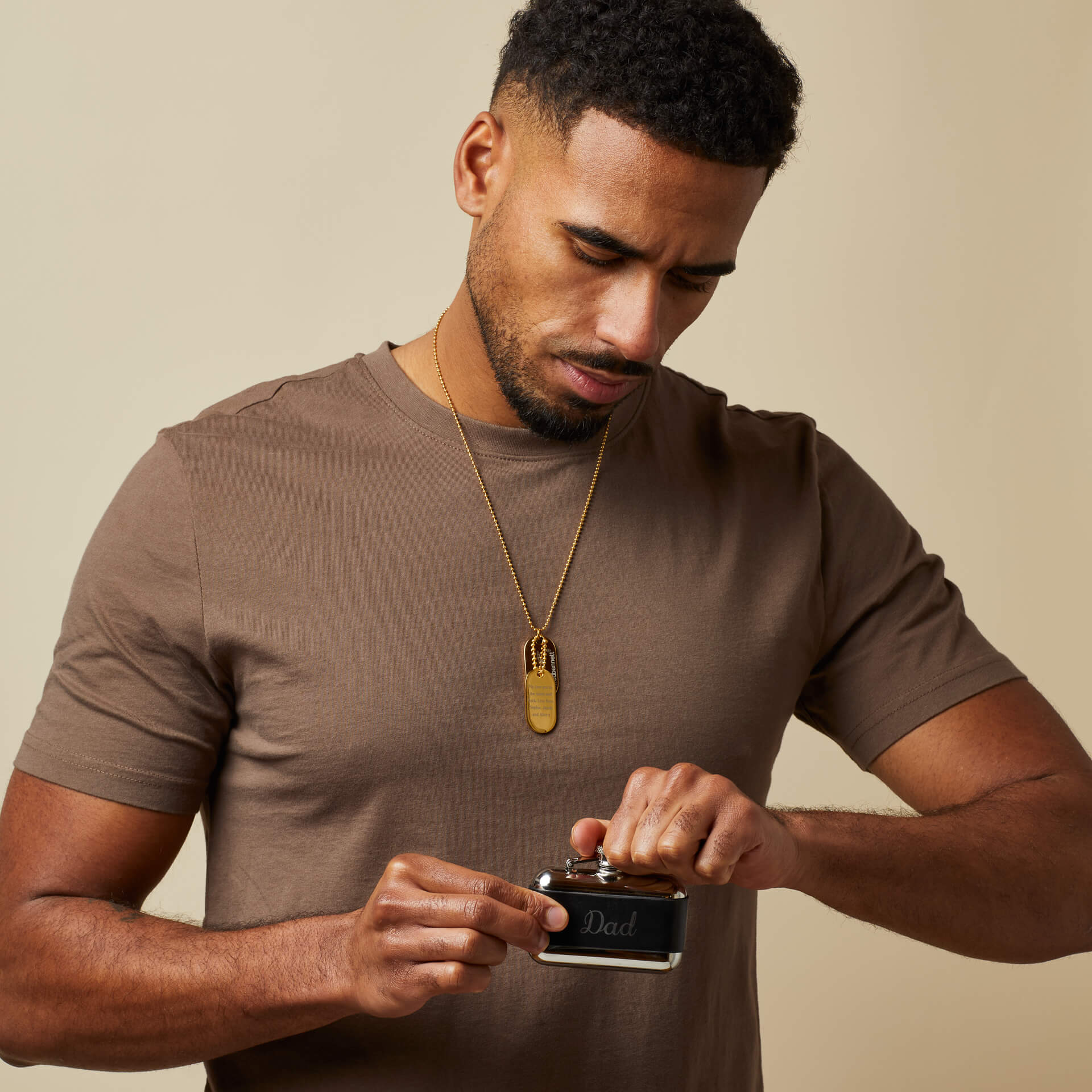 Gecko Jewellery Double Oval Dog Tag Necklace | Polished Stainless Steel