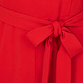 Yumi Red Stretch Bardot Jumpsuit